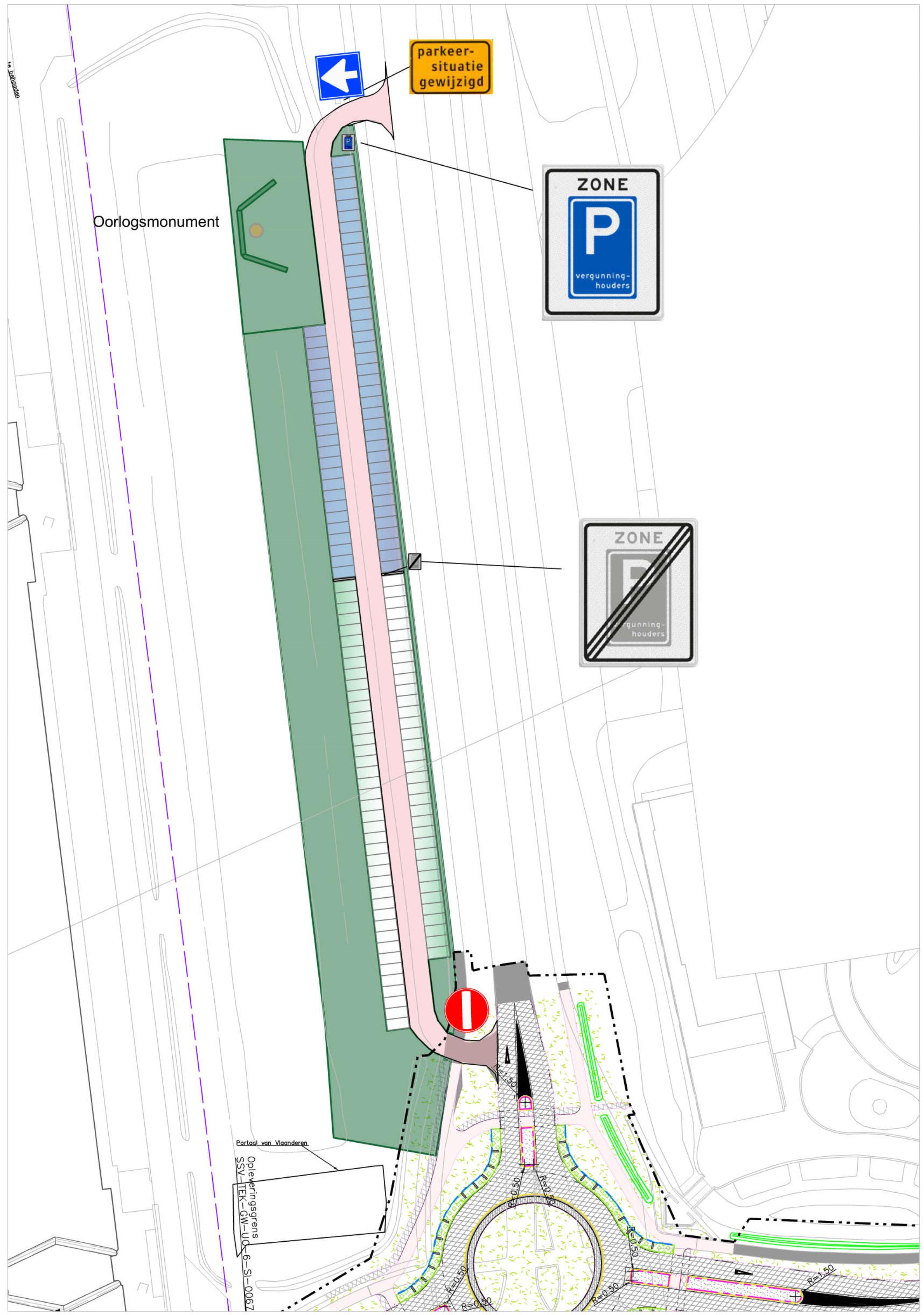 Kaart verdeling parkeerplaatsen