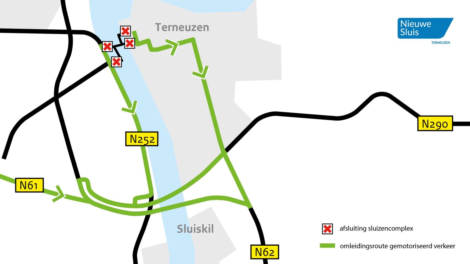 Omleidingsroute tijdens weekendafsluiting